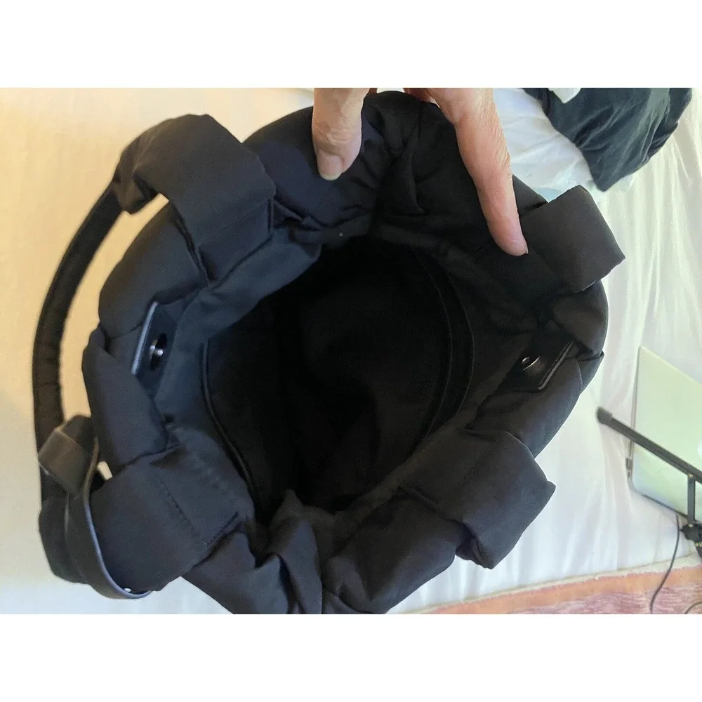JASON WU Black Nylon Woven Tote Bag‎